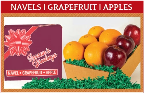 Navel, Pink Grapefruit, Apple
